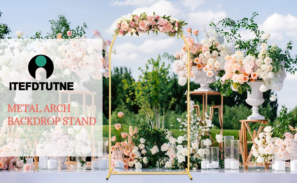 Arch Backdrop Stand Iron Art Background Frame for Wedding Birthday Party Ceremony Garden Decoration 2.2x1.2m Yellow
Arch Backdrop Stand Iron Art Background Frame for Wedding Birthday Party Ceremony Garden Decoration 2.2x1.2m Yellow