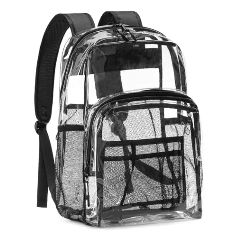 Clear Backpack Heavy Duty, 19 Inch TPU Clear Bookbag for Boys Girls Adult, See Through Book Bag Transparent Backpacks with Mult
Clear Backpack Heavy Duty, 19 Inch TPU Clear Bookbag for Boys Girls Adult, See Through Book Bag Transparent Backpacks with Mult