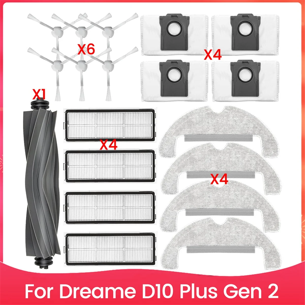 A76Z For D10 Plus Gen 2 Robot Vacuum Cleaner RLD32GD Accessories Main Side Brush Hepa Filter Mop Cloth Dust Bags
A76Z For D10 Plus Gen 2 Robot Vacuum Cleaner RLD32GD Accessories Main Side Brush Hepa Filter Mop Cloth Dust Bags