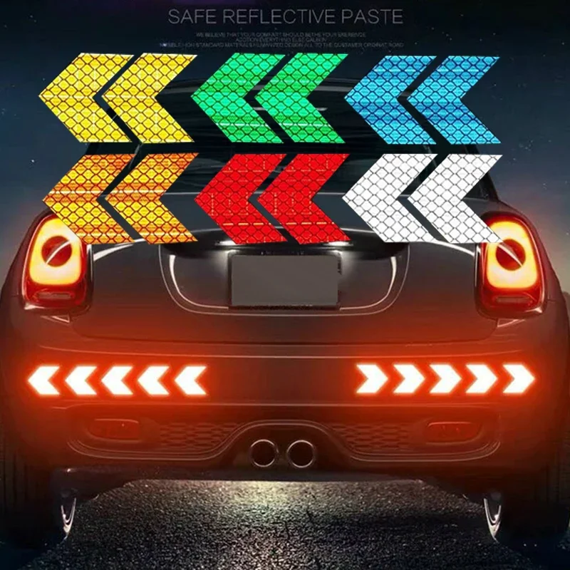 10 Pcs/Set Car Sticker Reflective Arrow Sign Tape Warning Safety Sticker For Car Bumper Trunk Reflector Hazard Tape Car Styling
10 Pcs/Set Car Sticker Reflective Arrow Sign Tape Warning Safety Sticker For Car Bumper Trunk Reflector Hazard Tape Car Styling