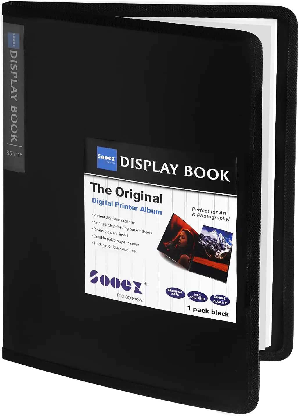 30-Pocket Binder with Plastic Sleeves 8.5x11 Black, Heavy Duty Art Portfolio Folder with Clear Sheet Protectors for Displaying
30-Pocket Binder with Plastic Sleeves 8.5x11 Black, Heavy Duty Art Portfolio Folder with Clear Sheet Protectors for Displaying