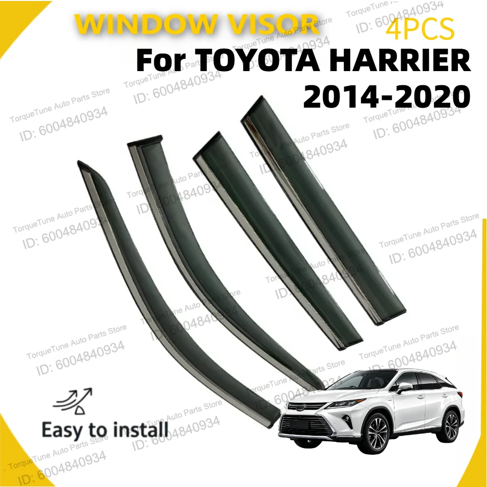 Durable 4Pcs Window Visor Wind Deflector for TOYOTA HARRIER 2014-2020 Rain Guard Sun Shield Car Accessories
Durable 4Pcs Window Visor Wind Deflector for TOYOTA HARRIER 2014-2020 Rain Guard Sun Shield Car Accessories