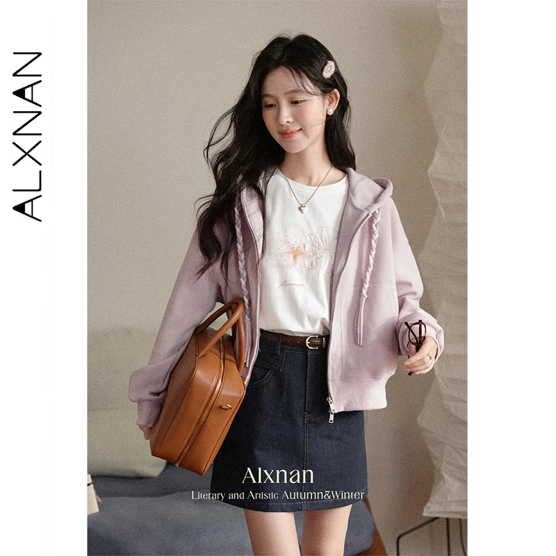 ALXNAN Women's Hoodies Pink Zipper Twisted Drawstring Loose-fit Sweatshirt 2026 Spring Casual Long Sleeve Coats Female L56811
ALXNAN Women's Hoodies Pink Zipper Twisted Drawstring Loose-fit Sweatshirt 2026 Spring Casual Long Sleeve Coats Female L56811