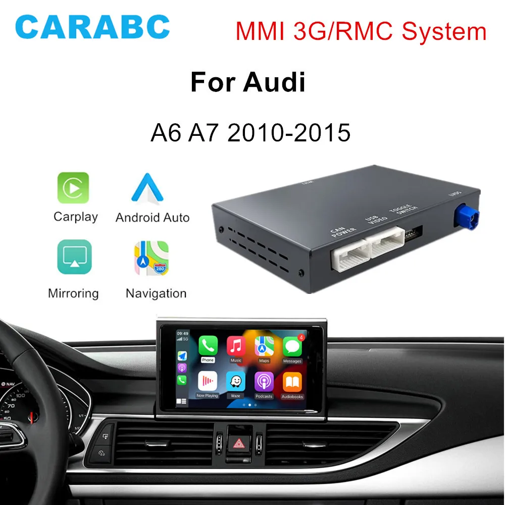 For Audi A6 A7 2010-2015 With MMI 3G/RMC System Wireless CarPlay Android Auto AirPlay Mirror Link Bluetooth Navigation GPS
For Audi A6 A7 2010-2015 With MMI 3G/RMC System Wireless CarPlay Android Auto AirPlay Mirror Link Bluetooth Navigation GPS