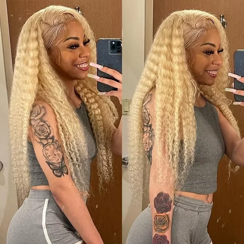 Peruvian Curly 30 32 inch 200% Density 613 Blonde 13x4 HD Lace Front Human Hair Wigs Pre Pluck Deep Wave Lace Frontal Wig Women
Peruvian Curly 30 32 inch 200% Density 613 Blonde 13x4 HD Lace Front Human Hair Wigs Pre Pluck Deep Wave Lace Frontal Wig Women