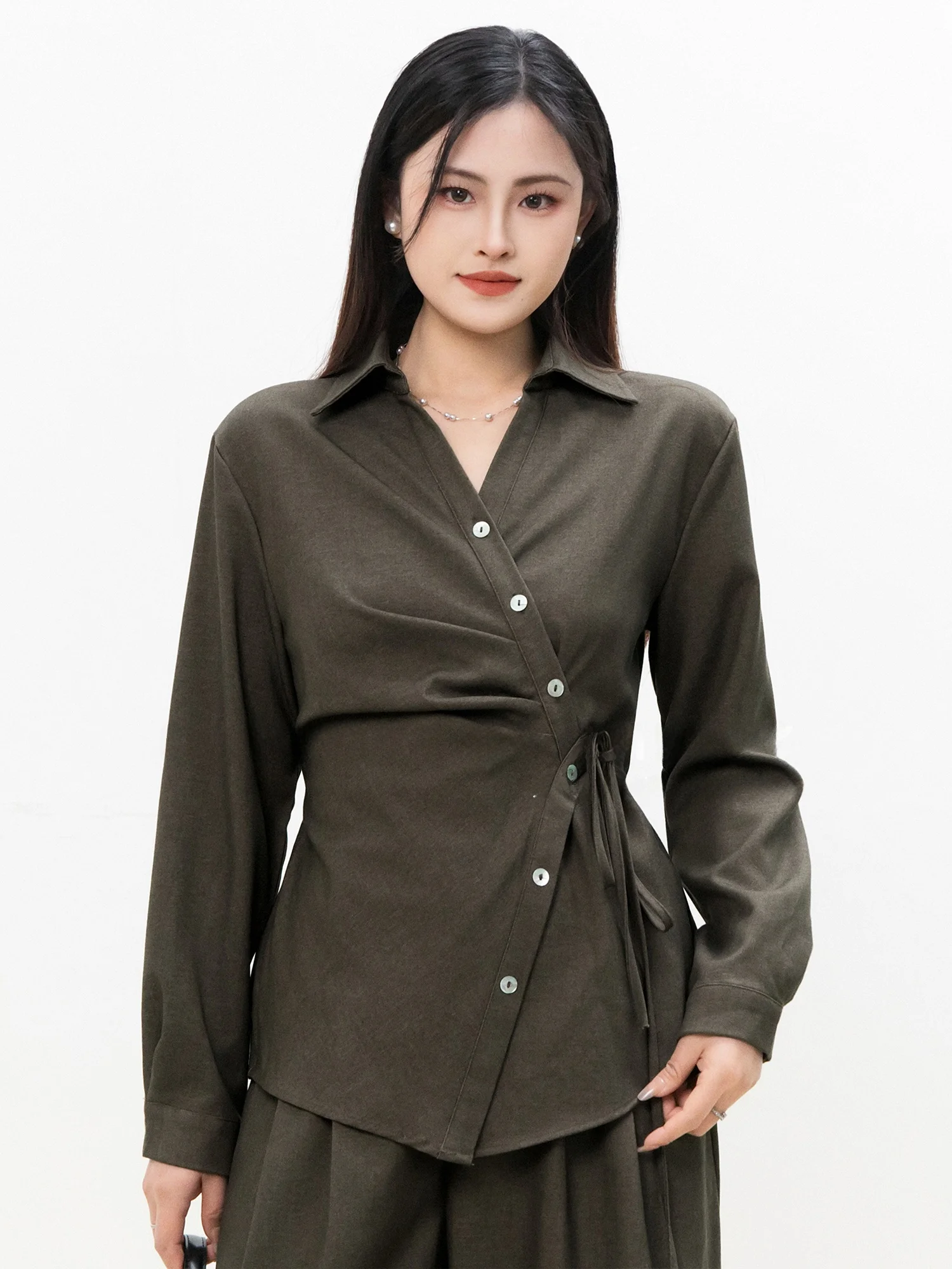 Chelzy Asymmetric Tie Shirt Set Women's Spring Autumn Elegant Design Waist-Cinching Commute Style Long Sleeve Button up
Chelzy Asymmetric Tie Shirt Set Women's Spring Autumn Elegant Design Waist-Cinching Commute Style Long Sleeve Button up