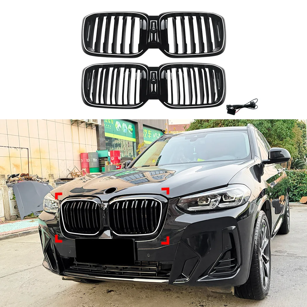 Suitable for BMW X3 G01 X4 G02 LCI 2022-2024 LED luminous medium grid grille modification
Suitable for BMW X3 G01 X4 G02 LCI 2022-2024 LED luminous medium grid grille modification
