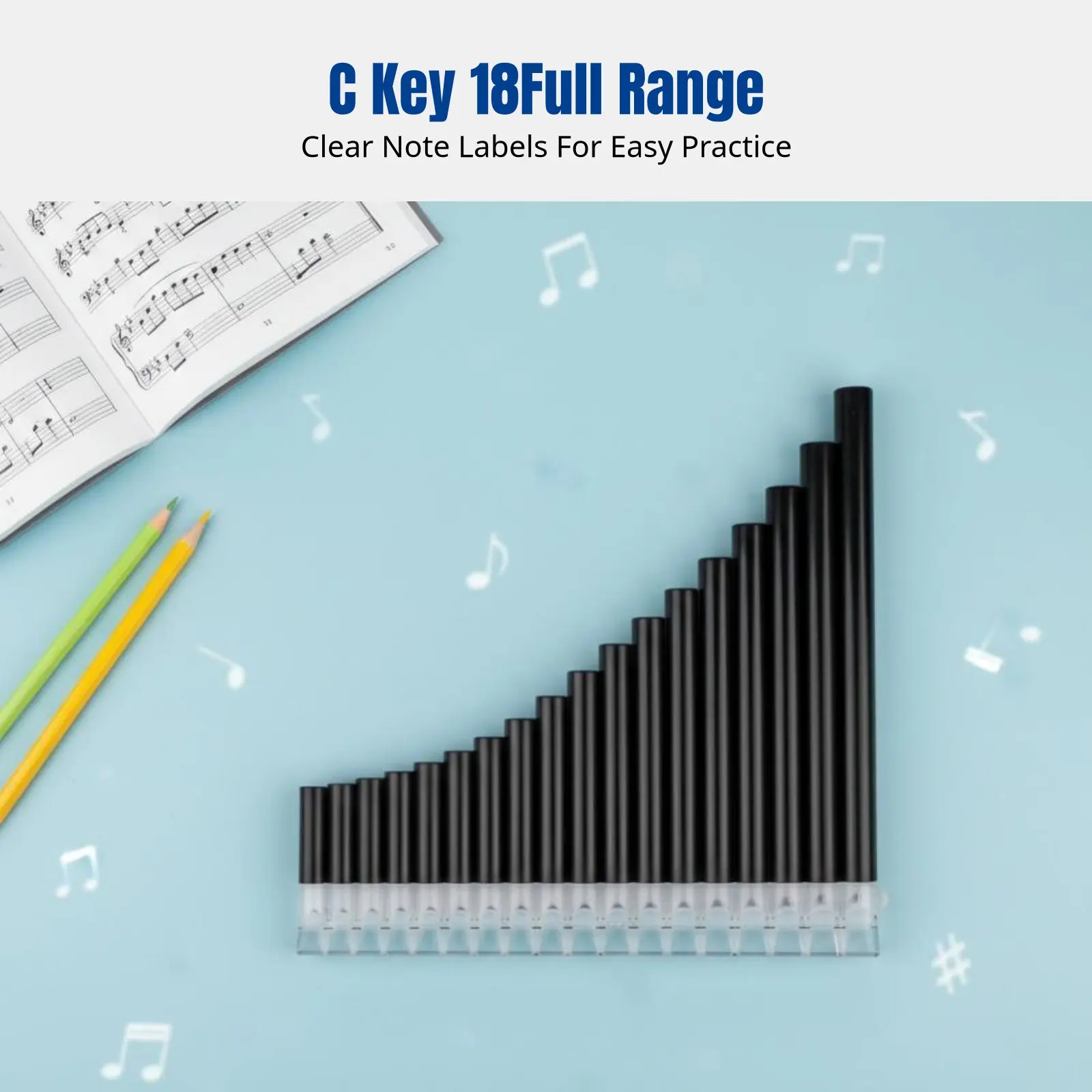 ABS Pan Flute, C Key, Oxford Bag, For Beginners, Music Teaching, Portable
ABS Pan Flute, C Key, Oxford Bag, For Beginners, Music Teaching, Portable