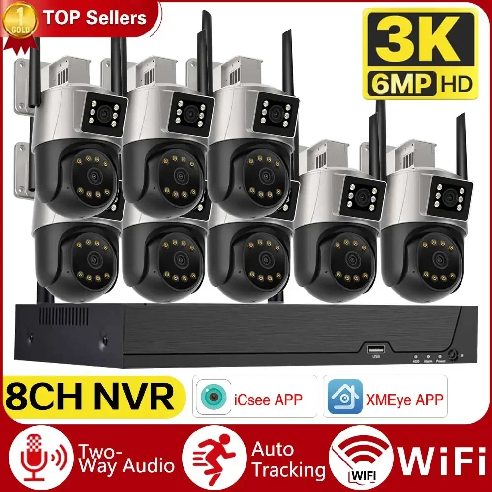 6MP Full HD 8CH Wireless NVR Security WIFI IP Dual Lens Camera System Kit Outdoor Surveillance CCTV Audio Video Recorder ICsee
6MP Full HD 8CH Wireless NVR Security WIFI IP Dual Lens Camera System Kit Outdoor Surveillance CCTV Audio Video Recorder ICsee