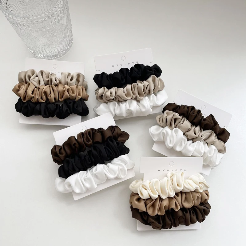 3Pcs/Set Satin Hair Scrunchies Set Vintage Solid Color Elastic Hair Bands Ponytail Hair Rope Fashion Hair Accessories For Girls
3Pcs/Set Satin Hair Scrunchies Set Vintage Solid Color Elastic Hair Bands Ponytail Hair Rope Fashion Hair Accessories For Girls