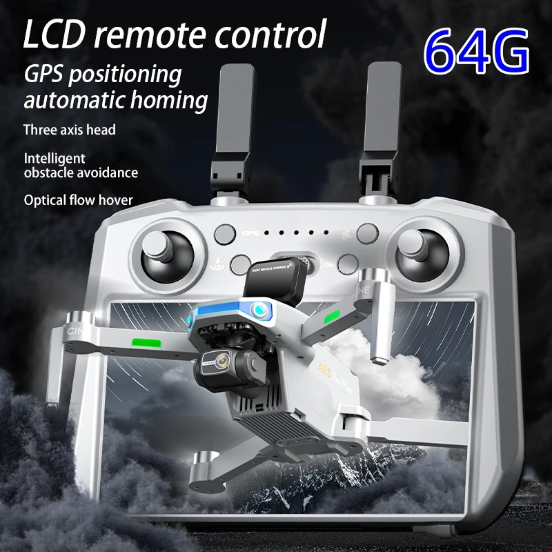 New AE3 Pro PRO MAX Drone 8K Professional EIS Dual Camera 3-axis PTZ Obstacle Avoidance Brushless GPS 5G FPV Four-axis Dron 
New AE3 Pro PRO MAX Drone 8K Professional EIS Dual Camera 3-axis PTZ Obstacle Avoidance Brushless GPS 5G FPV Four-axis Dron