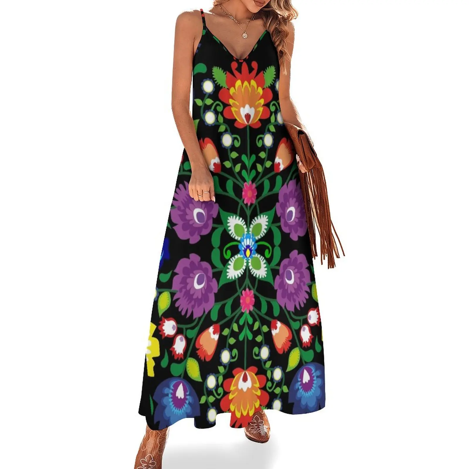 Folk #4 - black Sleeveless Dress Woman fashion women's clothing korea stylish Dress 
Folk #4 - black Sleeveless Dress Woman fashion women's clothing korea stylish Dress