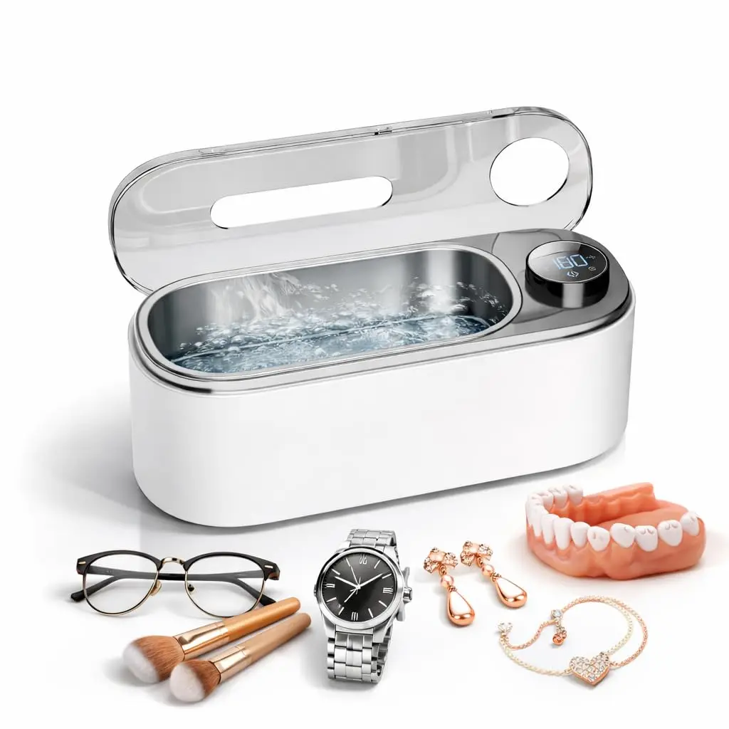 Ultrasonic Cleaner 440ML, 48KHz Deep Cleaning with 3 Modes, Stainless Steel Tank for Jewelry Glasses Watches
Ultrasonic Cleaner 440ML, 48KHz Deep Cleaning with 3 Modes, Stainless Steel Tank for Jewelry Glasses Watches