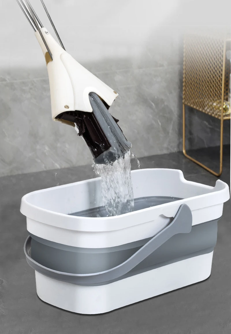 Foldable Bucket: A portable water storage solution for cleaning, mopping, and even fishing, featuring a collapsible design
Foldable Bucket: A portable water storage solution for cleaning, mopping, and even fishing, featuring a collapsible design