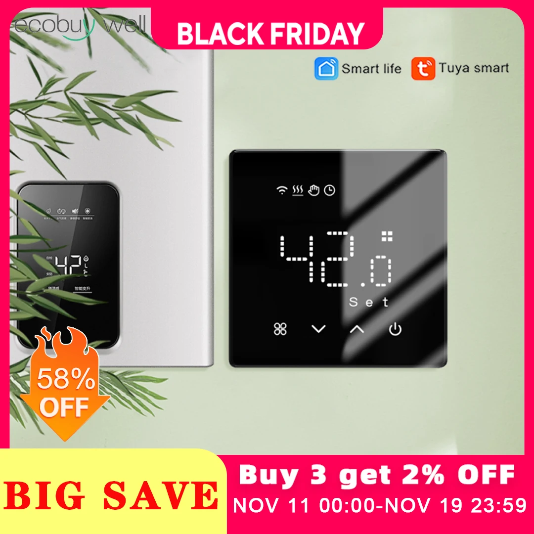 Tuya Smart Wifi Thermostat Boiler Battery Operated Wifi Heating Thermostat Tuya Wifi Temperature Controller Alexa Google Home
Tuya Smart Wifi Thermostat Boiler Battery Operated Wifi Heating Thermostat Tuya Wifi Temperature Controller Alexa Google Home