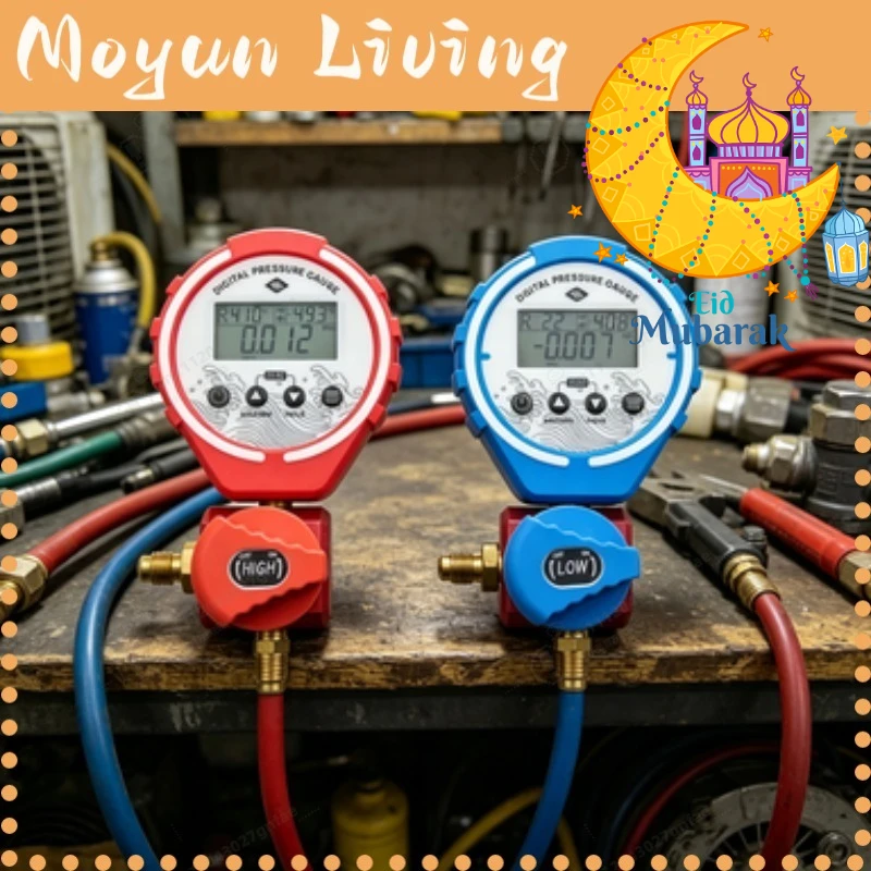 Digital HVAC Manifold Gauge Set Electronic Pressure Tester for R134a R410a R22 Refrigerant Charging Vacuum Recovery
Digital HVAC Manifold Gauge Set Electronic Pressure Tester for R134a R410a R22 Refrigerant Charging Vacuum Recovery