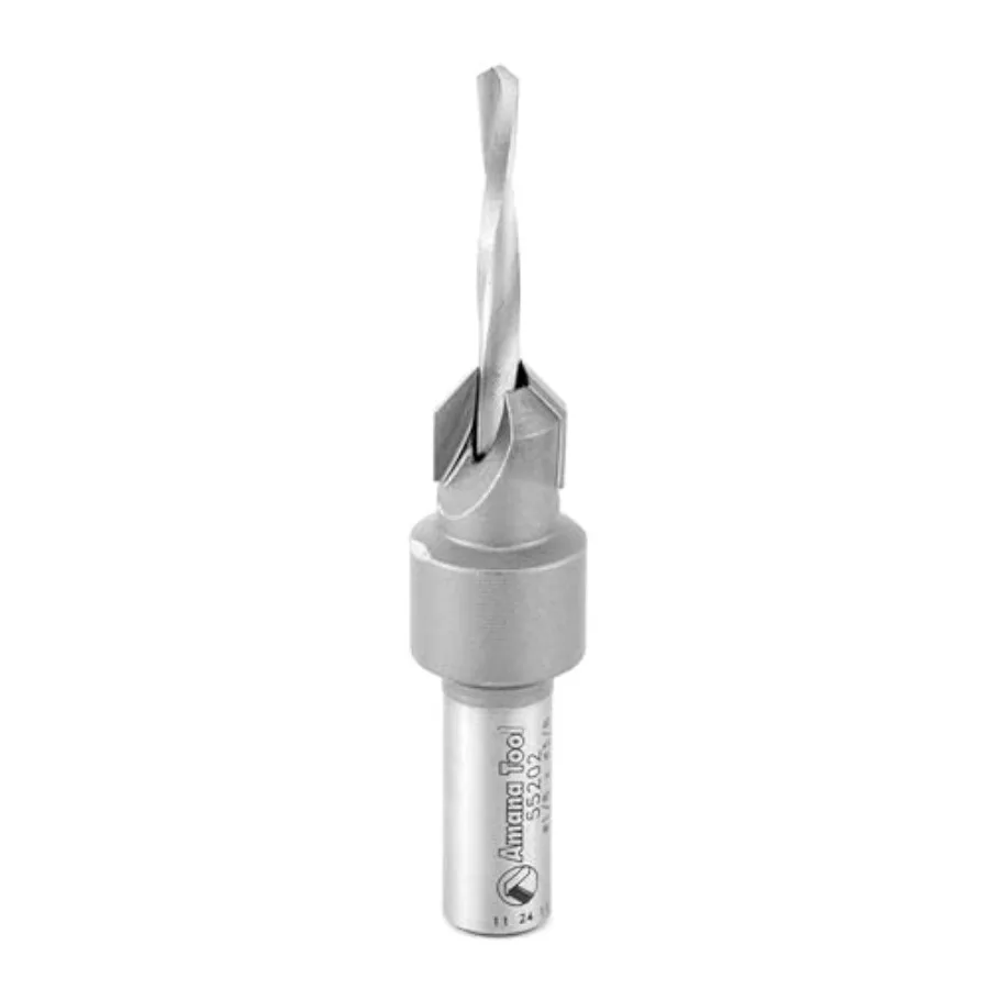 Carbide Tipped Countersink Drill Bit 55202 6 Screw 3/8 Dia x 1/8 Drill Dia x 5/16 Round Shank
Carbide Tipped Countersink Drill Bit 55202 6 Screw 3/8 Dia x 1/8 Drill Dia x 5/16 Round Shank