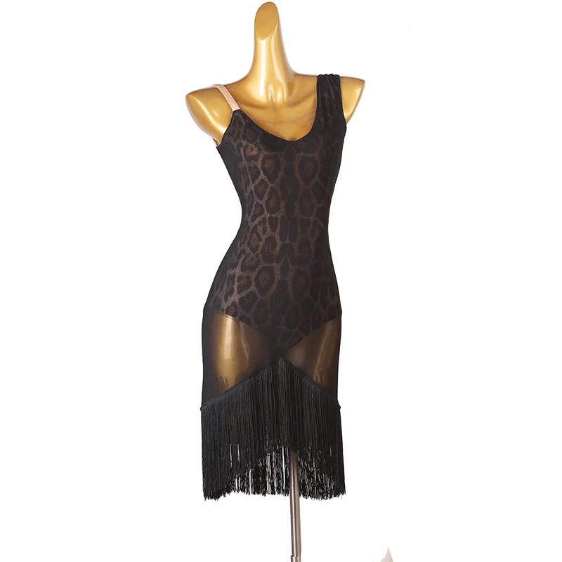 Latin Dance Mesh Art Exam Women's Training Leopard Pattern Rumba Chacha Dress New Product
Latin Dance Mesh Art Exam Women's Training Leopard Pattern Rumba Chacha Dress New Product