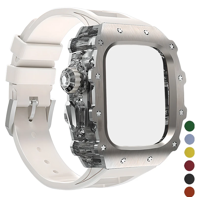 Роскошный модификационный комплект для Apple Watch Ultra 2, 49 мм, чехол из нержавеющей стали для IWatch 9, 8, 7, 6, 45 мм, 44 мм, спортивный ремешок с хрустальной кнопкой
Роскошный модификационный комплект для Apple Watch Ultra 2, 49 мм, чехол из нержавеющей стали для IWatch 9, 8, 7, 6, 45 мм, 44 мм, спортивный ремешок с хрустальной кнопкой