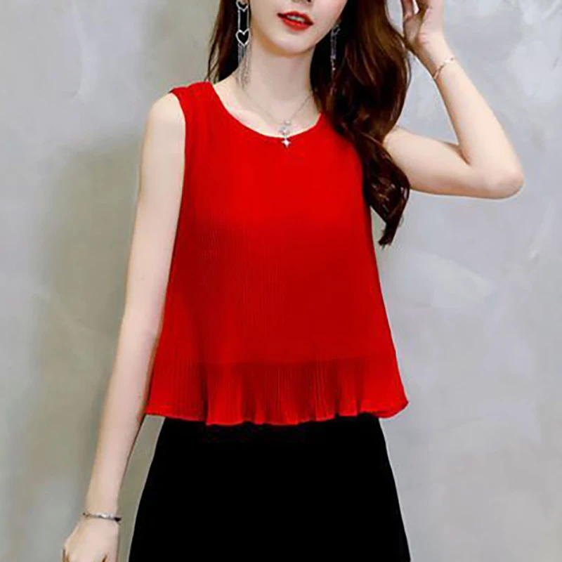 Elegant O-Neck Solid Color Sleeveless T-Shirts Female Clothing 2025 Summer New Loose All-match Tank Top Office Lady Tee Shirt
Elegant O-Neck Solid Color Sleeveless T-Shirts Female Clothing 2025 Summer New Loose All-match Tank Top Office Lady Tee Shirt