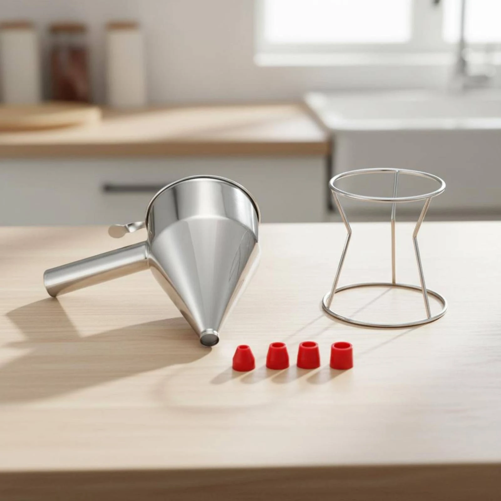 Stainless Steel Batter Funnel Wide Mouth Stainless Steel Batter Dispenser Funnel Cake Dispenser Precision Pouring Baking Tool
Stainless Steel Batter Funnel Wide Mouth Stainless Steel Batter Dispenser Funnel Cake Dispenser Precision Pouring Baking Tool