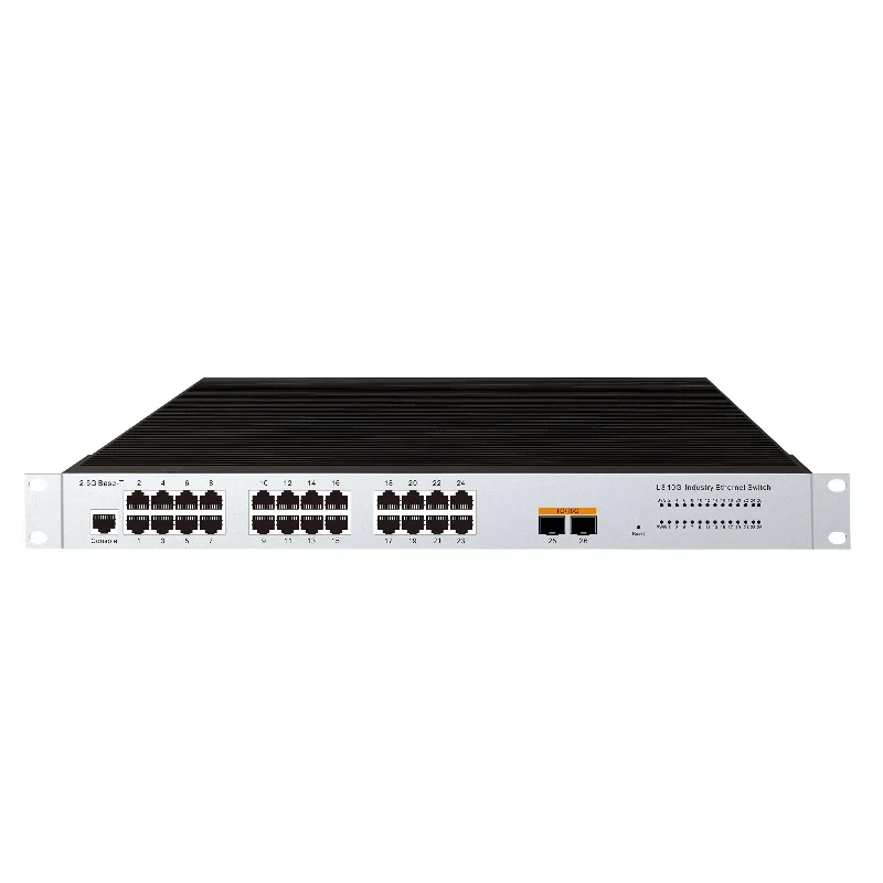 26 Port Industrial Switch with 2 * 10Gbps SFP+ 24 2.5Gbps PoE Ports QoS L3 Management 1.2Tbps Capacity
26 Port Industrial Switch with 2 * 10Gbps SFP+ 24 2.5Gbps PoE Ports QoS L3 Management 1.2Tbps Capacity