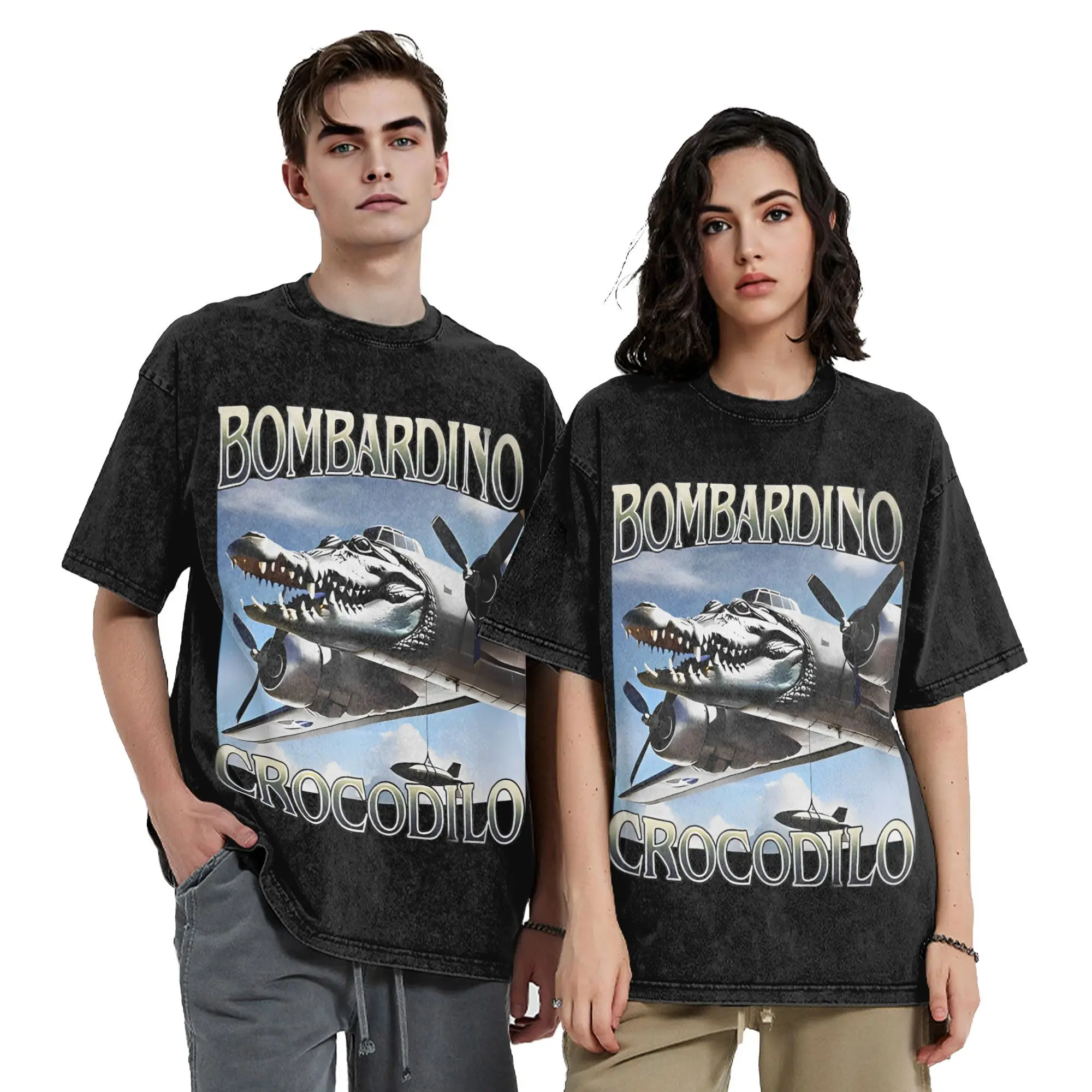 Bombardiro Crocodilo Meme Brainrot Vintage Washed T Shirts Cotton T-Shirts Round Neck Tee Shirt Short Sleeve Tops Plus Size
Bombardiro Crocodilo Meme Brainrot Vintage Washed T Shirts Cotton T-Shirts Round Neck Tee Shirt Short Sleeve Tops Plus Size