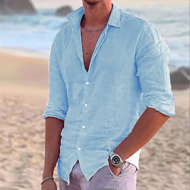 New 2026 Men's Cotton Linen Casual Beach irt Faionable Slim Fit Long Sve Korean Sle Collar Color Acetate Fiber
New 2026 Men's Cotton Linen Casual Beach irt Faionable Slim Fit Long Sve Korean Sle Collar Color Acetate Fiber