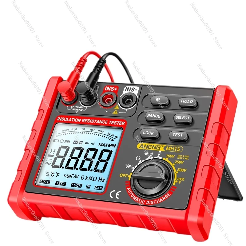 Digital megohmmeter intelligent anti-burning insulation resistance tester 1000V500V high voltage electrical shaker meter tester
Digital megohmmeter intelligent anti-burning insulation resistance tester 1000V500V high voltage electrical shaker meter tester