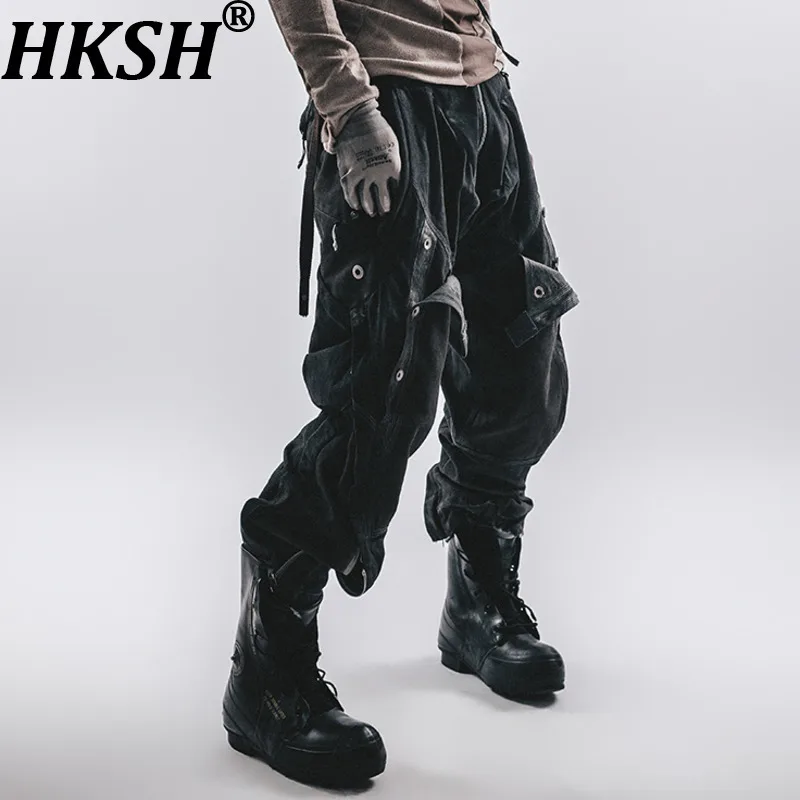 HKSH 2026 Spring New Men Tide Waste Land Style Vintage Outdoor Multi-Pocket Wide-Leg Adjustable Loose Casual Cargo Pants HK17063
HKSH 2026 Spring New Men Tide Waste Land Style Vintage Outdoor Multi-Pocket Wide-Leg Adjustable Loose Casual Cargo Pants HK17063