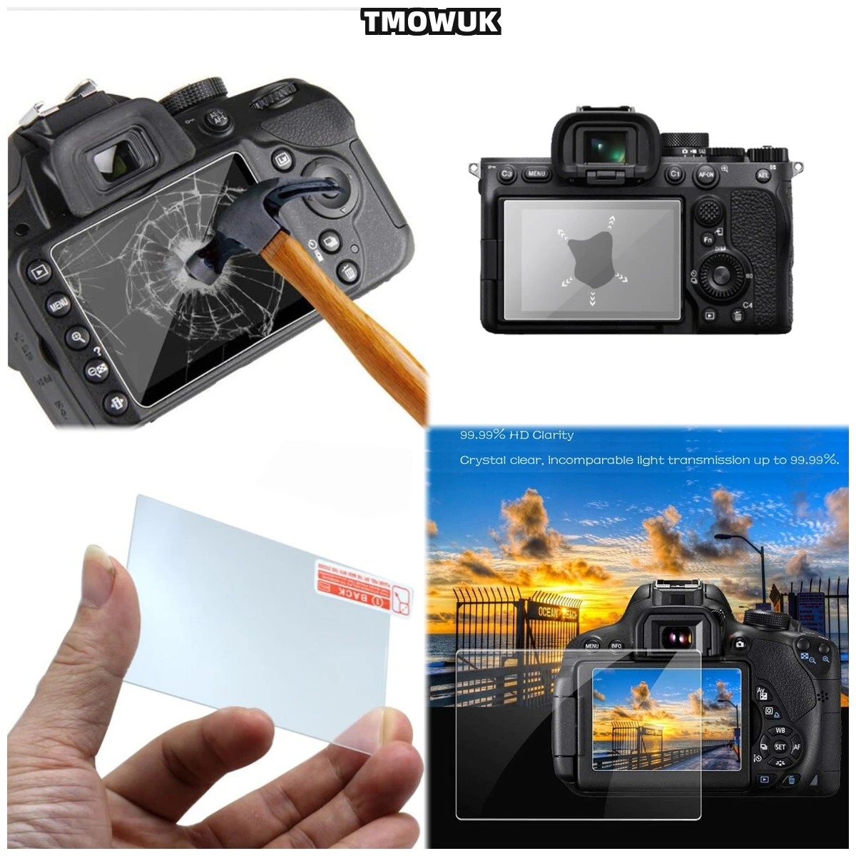 For A9 A9II A7RII A7RIII A7R4 A7R4A A7SMII - Durable 9H Tempered Glass Screen Protector Anti-Scratch
For A9 A9II A7RII A7RIII A7R4 A7R4A A7SMII - Durable 9H Tempered Glass Screen Protector Anti-Scratch