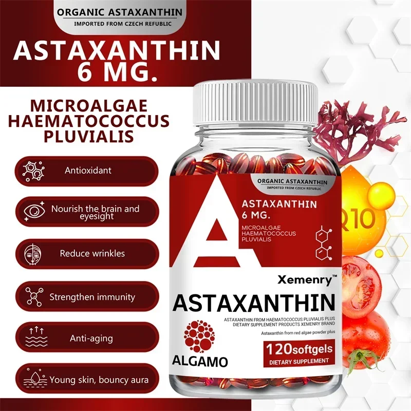Astaxanthin Supplement Maximum Cardiovascular Health, Accelerated Metabolism, Supporting Eye Joint Health Capsules, Coenzyme Q10
Astaxanthin Supplement Maximum Cardiovascular Health, Accelerated Metabolism, Supporting Eye Joint Health Capsules, Coenzyme Q10