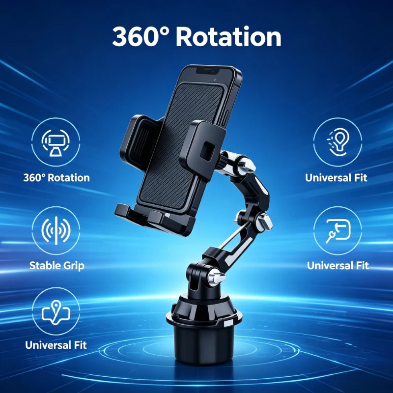 Cup Holder Car Phone Holder Long Arm Adjustable 360° Rotation Universal Stable Mount For iPhone Android iPad Truck SUV Daily Use
Cup Holder Car Phone Holder Long Arm Adjustable 360° Rotation Universal Stable Mount For iPhone Android iPad Truck SUV Daily Use