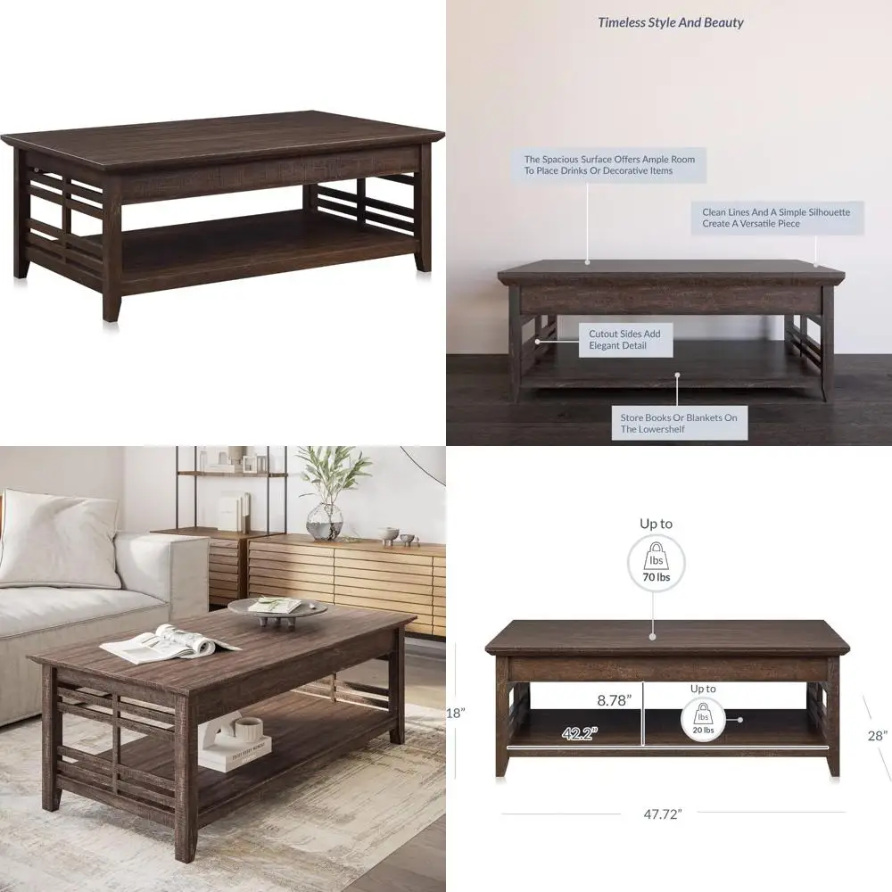 Прямоугольный двухъярусный деревянный журнальный столик с полкой для хранения для стильной гостиной и размещения
Прямоугольный двухъярусный деревянный журнальный столик с полкой для хранения для стильной гостиной и размещения