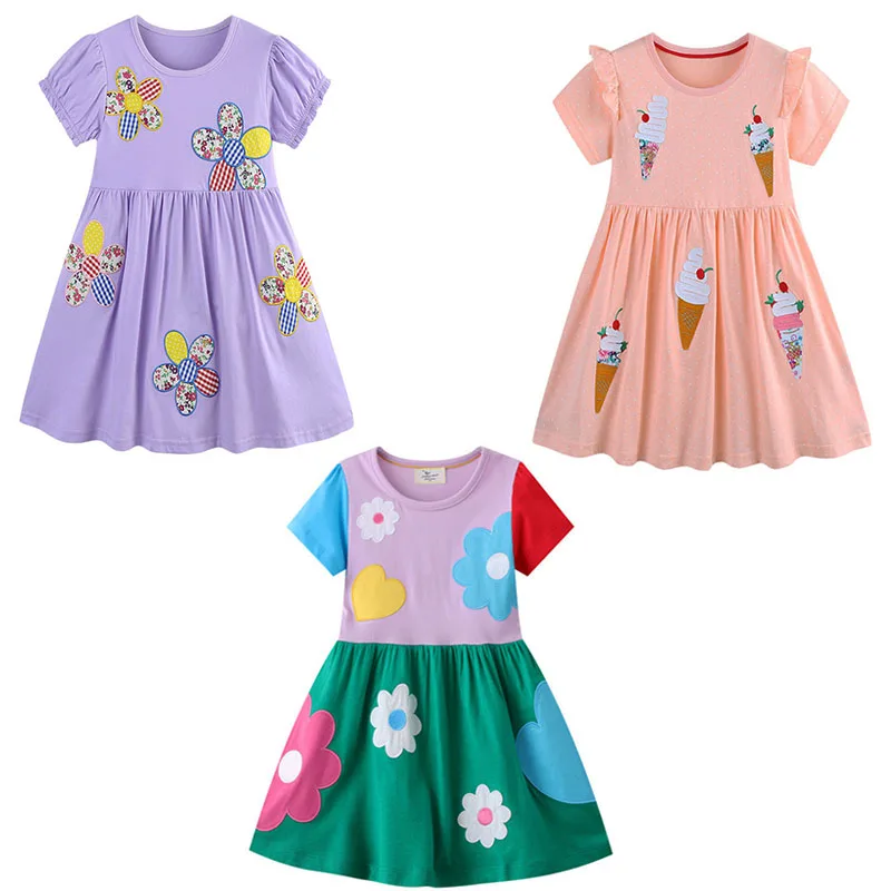 Princess Girls Dress with Ice Cream Applique 2-7T Toddler Short Sleeve Embroidery Party Frocks Children's Baby Dresses
Princess Girls Dress with Ice Cream Applique 2-7T Toddler Short Sleeve Embroidery Party Frocks Children's Baby Dresses