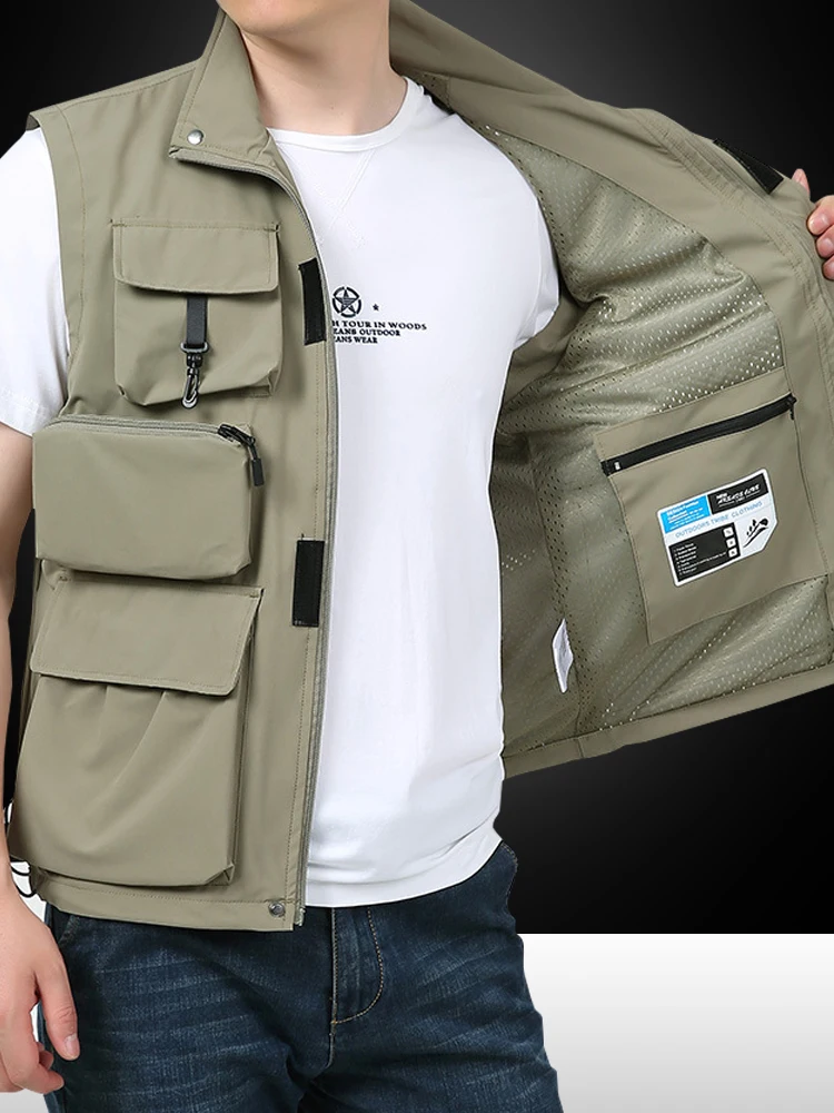 Мужской жилет свободного кроя, водонепроницаемый, с воротником-стойкой, с множеством карманов, для активного отдыха, путешествий, работы, для фотографов, осенний сезон
Мужской жилет свободного кроя, водонепроницаемый, с воротником-стойкой, с множеством карманов, для активного отдыха, путешествий, работы, для фотографов, осенний сезон