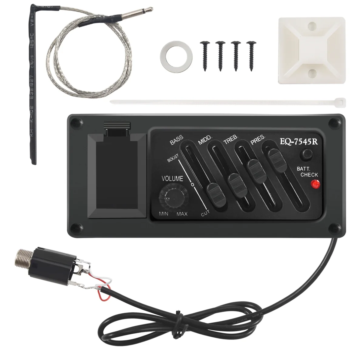 4-Band EQ Equalizer Piezo Pickup for EQ-7545R Pre-Amp Acoustic Guitar Preamp Amplifier Tuner
4-Band EQ Equalizer Piezo Pickup for EQ-7545R Pre-Amp Acoustic Guitar Preamp Amplifier Tuner