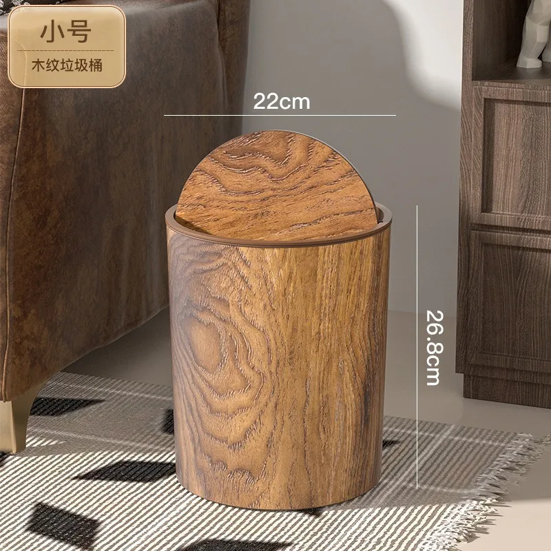 Bathroom Trash Can Compact Imitation Wood Grain Design Rotating Lid Smell Control Farmhouse Style Waste Bin For Home Office
Bathroom Trash Can Compact Imitation Wood Grain Design Rotating Lid Smell Control Farmhouse Style Waste Bin For Home Office