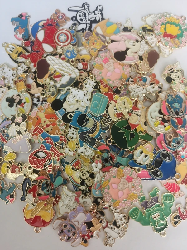 Hot mix 50 pcs cartoon Metal Charms DIY Earring Keychain Necklace Jewelry Making Pendants Accessories
Hot mix 50 pcs cartoon Metal Charms DIY Earring Keychain Necklace Jewelry Making Pendants Accessories