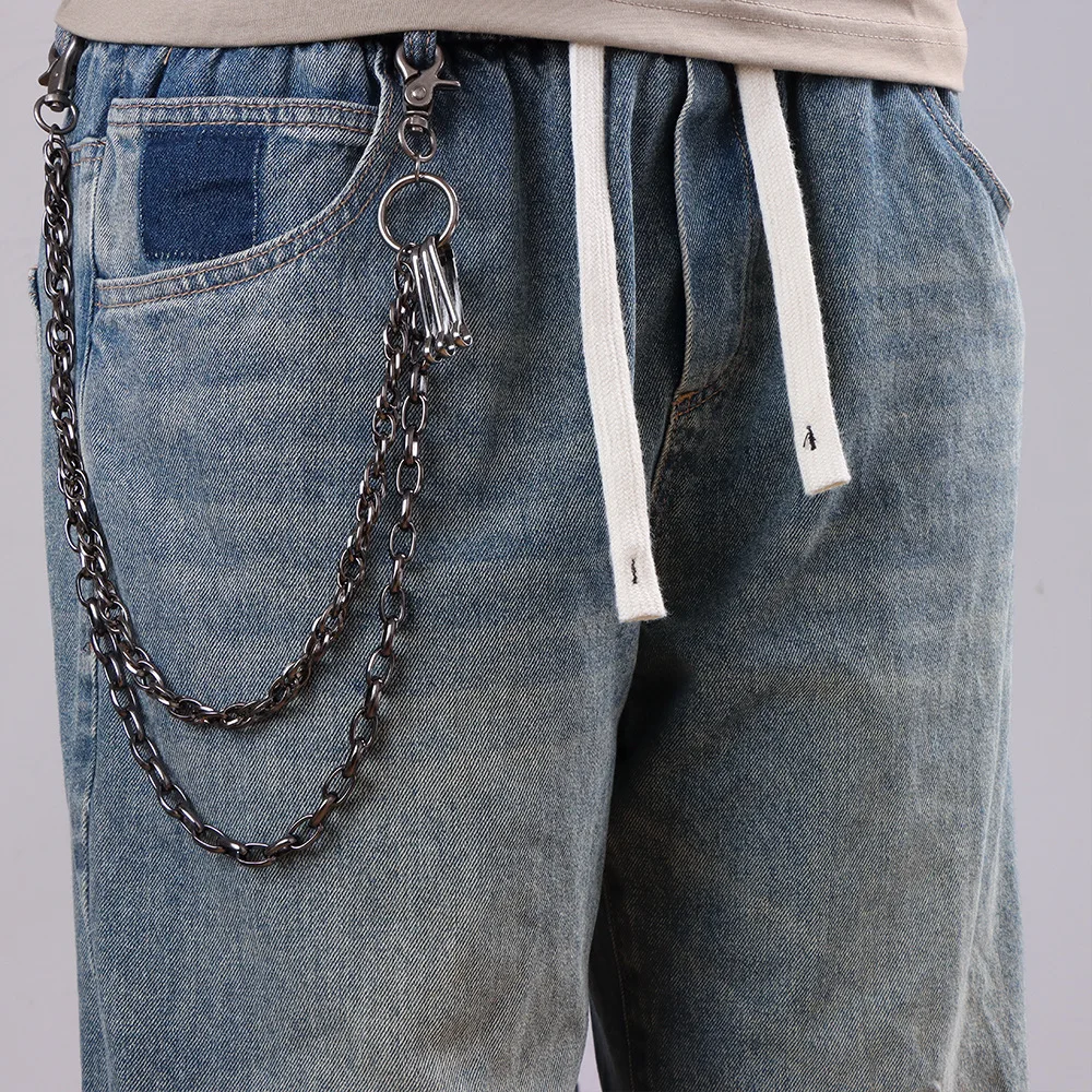 Hip-Hop Personality Gun Black Double-Layer Chain Accessory High-End Versatile Pants Chain Stylish Hip Hop Fashion Accessory
Hip-Hop Personality Gun Black Double-Layer Chain Accessory High-End Versatile Pants Chain Stylish Hip Hop Fashion Accessory