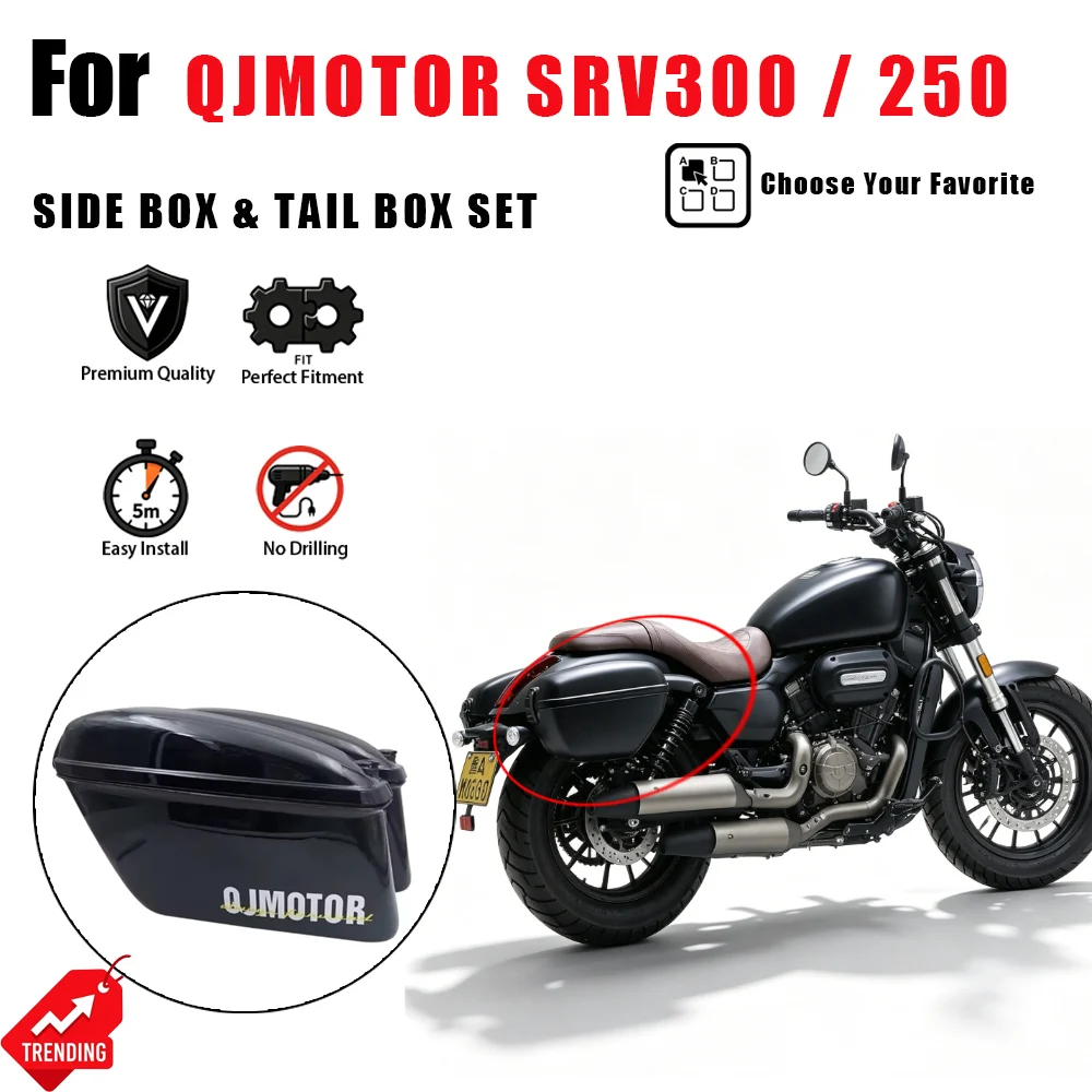 For QJMOTOR SRV300 SRV 300 Flash 300 Motorcycle Side Case Tail Box Saddlebags Maletas Moto Baul Moto Modified Accessories
For QJMOTOR SRV300 SRV 300 Flash 300 Motorcycle Side Case Tail Box Saddlebags Maletas Moto Baul Moto Modified Accessories