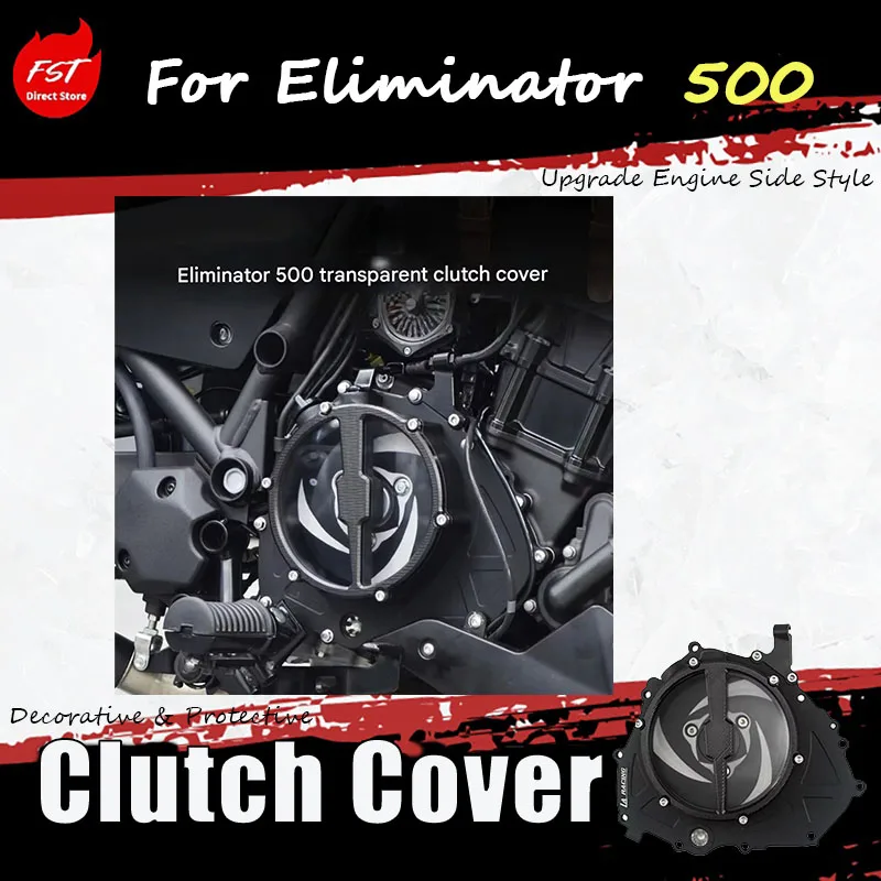 Для Eliminator 500: модифицируйте прозрачную крышку сцепления и добавьте ретро-декоративный аксессуар для боковой крышки двигателя.
Для Eliminator 500: модифицируйте прозрачную крышку сцепления и добавьте ретро-декоративный аксессуар для боковой крышки двигателя.