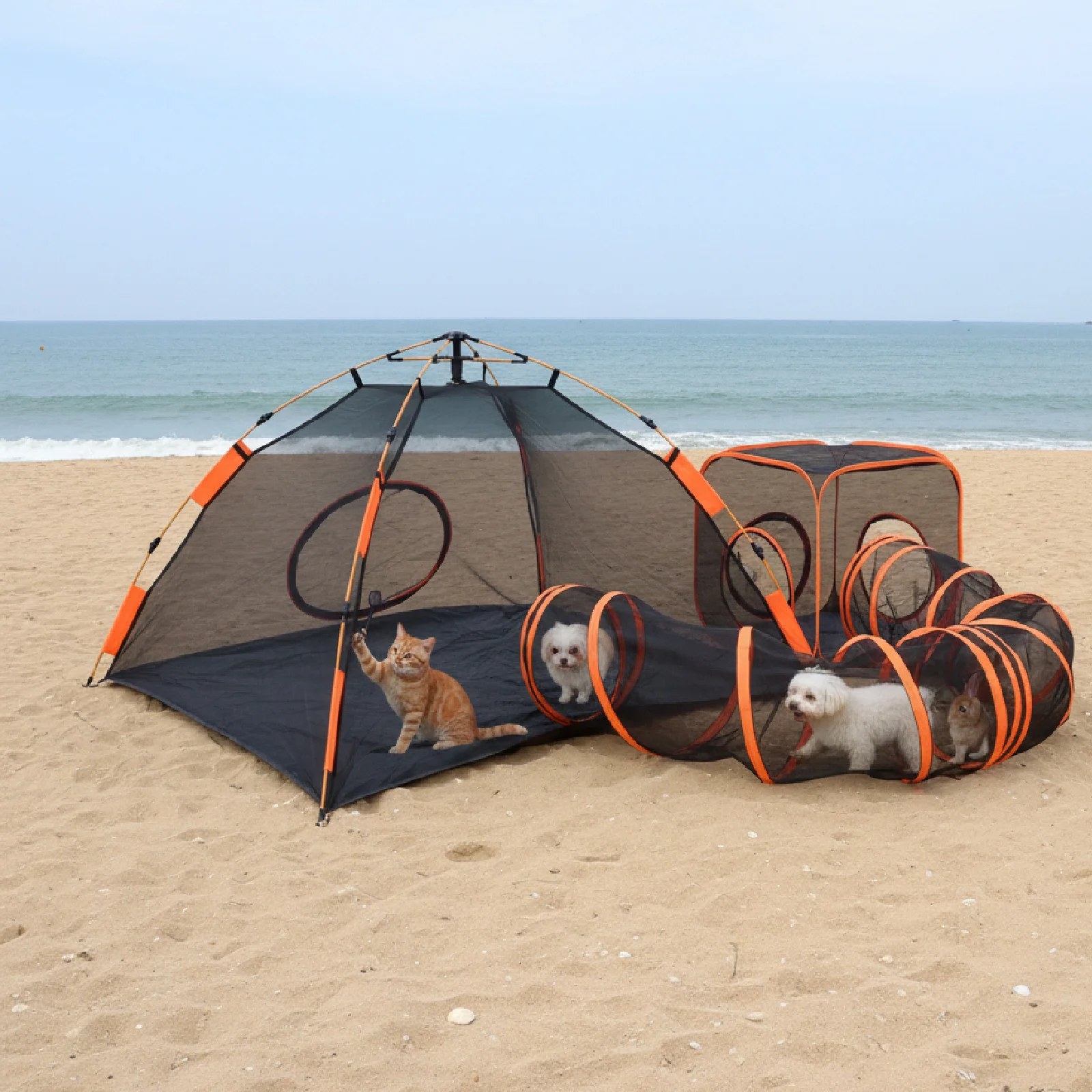 Large Portable Folding Pet Tent Play Area with Tunnel Outdoor Pet Shelter Set for Cats And Dogs
Large Portable Folding Pet Tent Play Area with Tunnel Outdoor Pet Shelter Set for Cats And Dogs