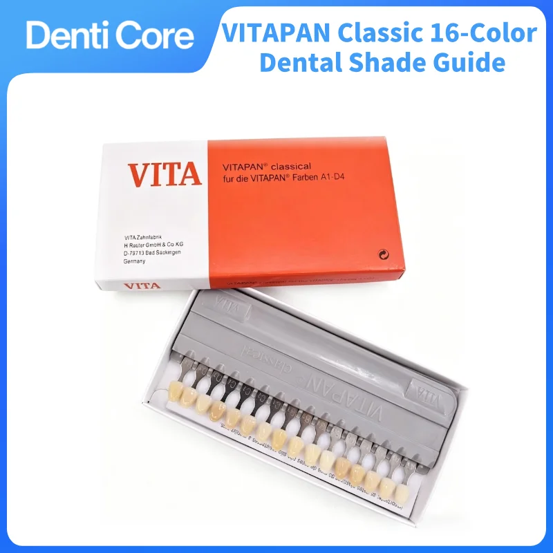 16-Color VITAPAN Classic Dental Shade Guide, Porcelain Tooth Color Comparator for Whitening & Restoration Matching
16-Color VITAPAN Classic Dental Shade Guide, Porcelain Tooth Color Comparator for Whitening & Restoration Matching