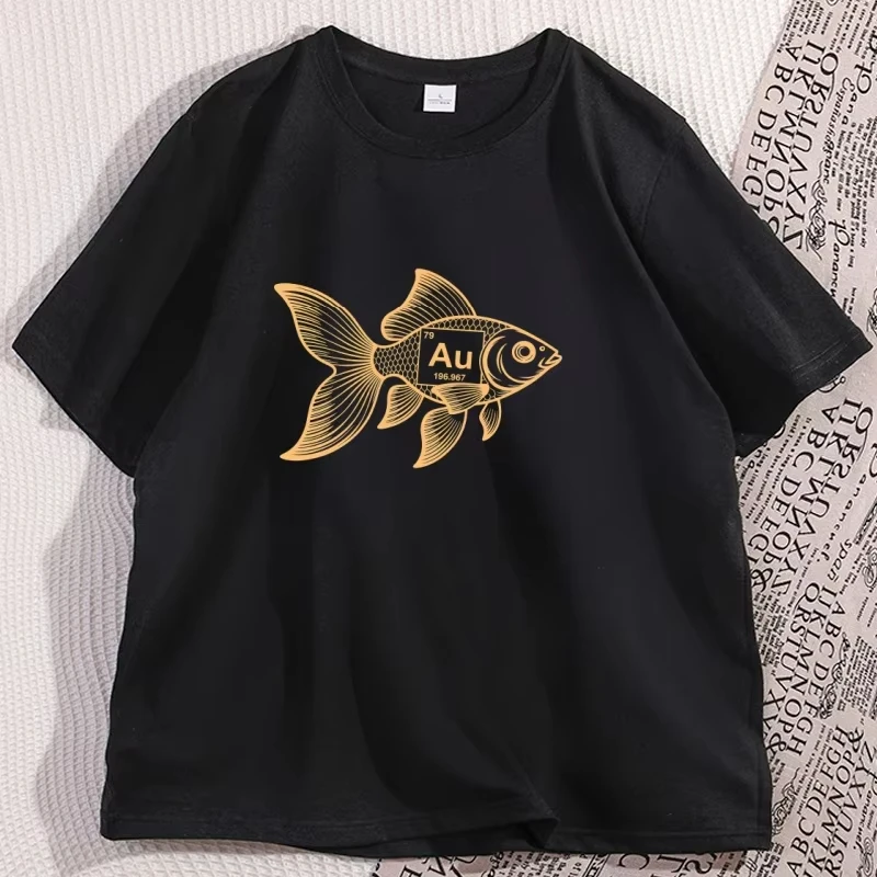 Elemental Goldfish T-Shirt Science Chemistry Periodic Table T Shirts Men Women Casual Cotton Short Sleeve Round Neck T-shirts
Elemental Goldfish T-Shirt Science Chemistry Periodic Table T Shirts Men Women Casual Cotton Short Sleeve Round Neck T-shirts