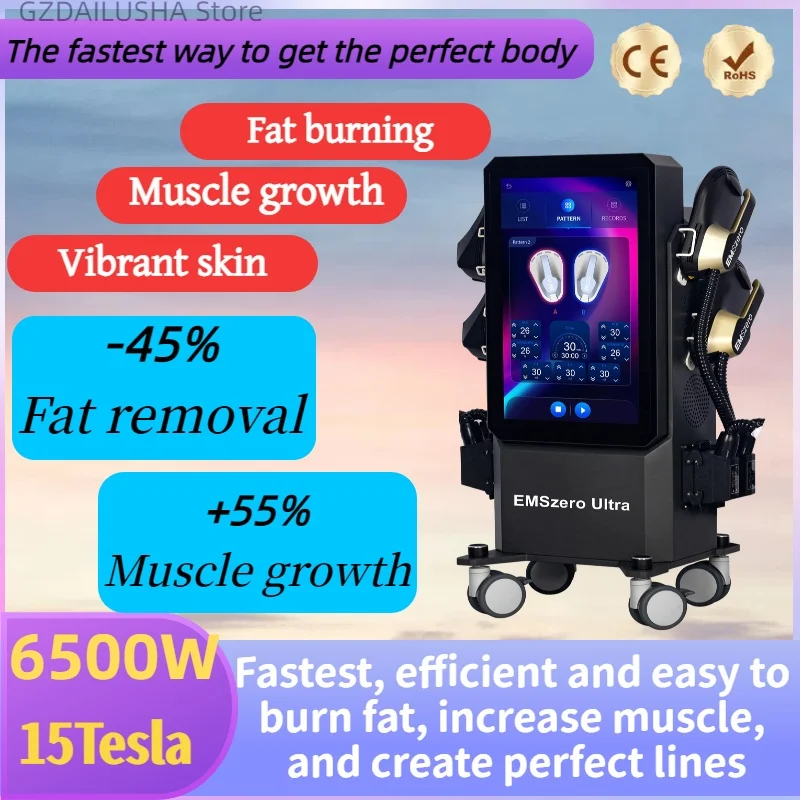 EMSzero 6500W Ems Muscle Machine Latest Body Sculpting Electromagnetic Slimming Stimulator Equipment for Home Fitness
EMSzero 6500W Ems Muscle Machine Latest Body Sculpting Electromagnetic Slimming Stimulator Equipment for Home Fitness