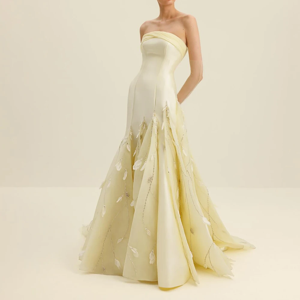 Customized Luxury A-Line Organza Detachable Sleeve Feathers and Crystal Evening Dress Strapless Panel Train Zipper Back Classic
Customized Luxury A-Line Organza Detachable Sleeve Feathers and Crystal Evening Dress Strapless Panel Train Zipper Back Classic