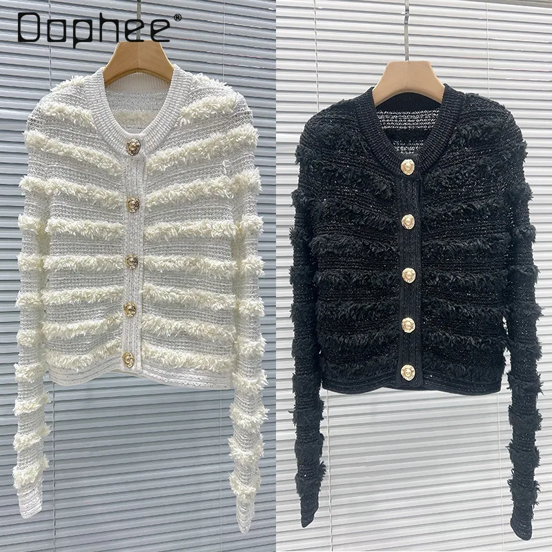 2026 Spring New French Plush Gentle Temperament Cardigan Women Fashion Versatile Short Round Neck Single-Breasted Cardigans
2026 Spring New French Plush Gentle Temperament Cardigan Women Fashion Versatile Short Round Neck Single-Breasted Cardigans