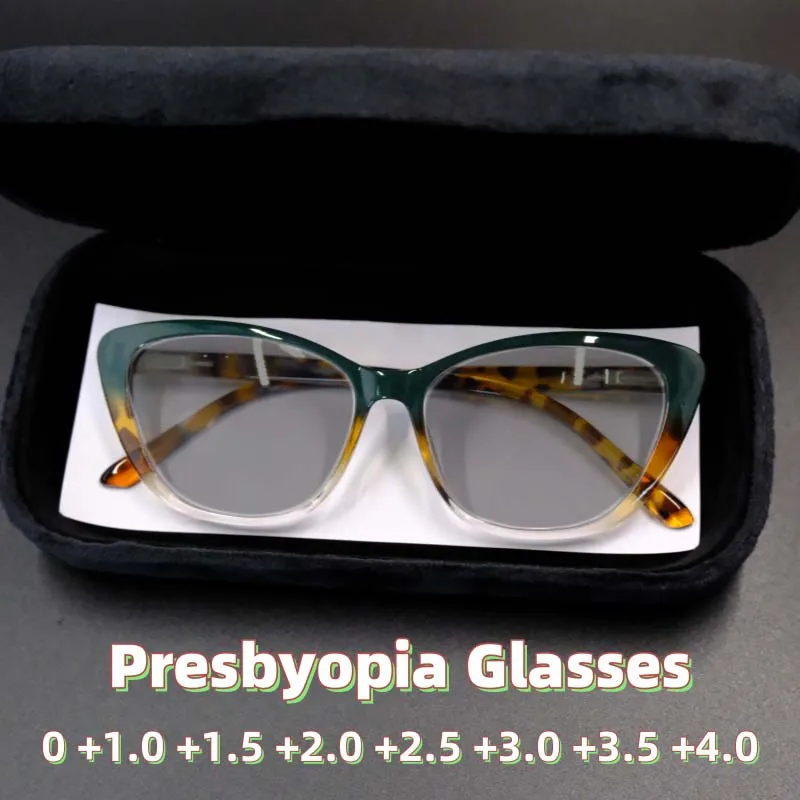 Fashionable and Personalized Cat Eye Presbyopia Sunglasses Female Elegant Color Blocking Anti UV and Anti Blue Light Glasses
Fashionable and Personalized Cat Eye Presbyopia Sunglasses Female Elegant Color Blocking Anti UV and Anti Blue Light Glasses