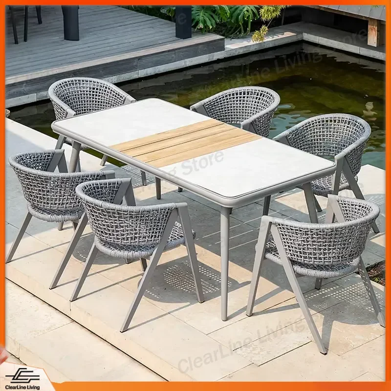 Modern Lightweight Outdoor Furniture Set Aluminum Alloy Frame PE Rattan Dining Set Garden Patio Bistro Table Chair Set for
Modern Lightweight Outdoor Furniture Set Aluminum Alloy Frame PE Rattan Dining Set Garden Patio Bistro Table Chair Set for